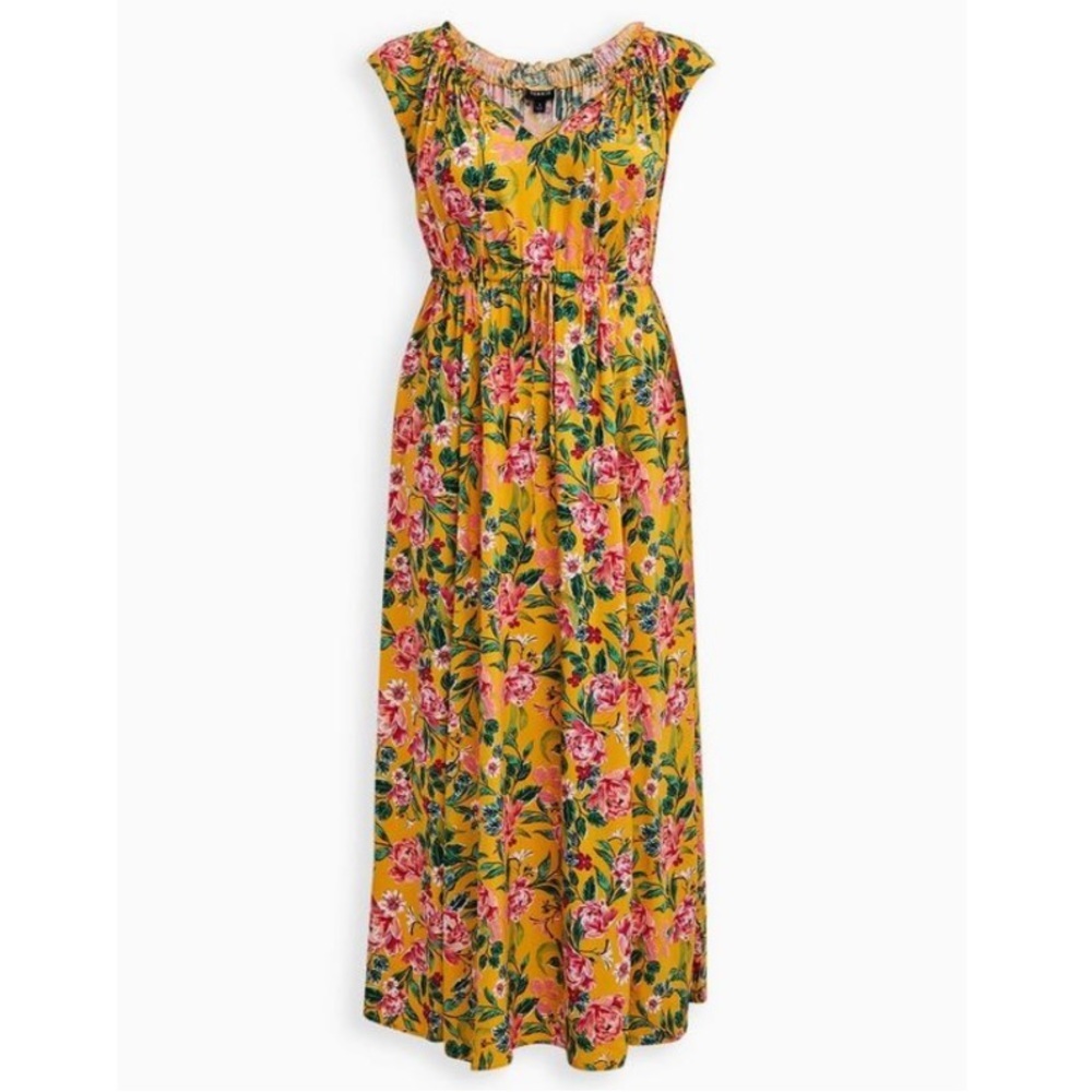 TORRID NWT Maxi Challis Tie-Front Dress - Picture 5 of 6